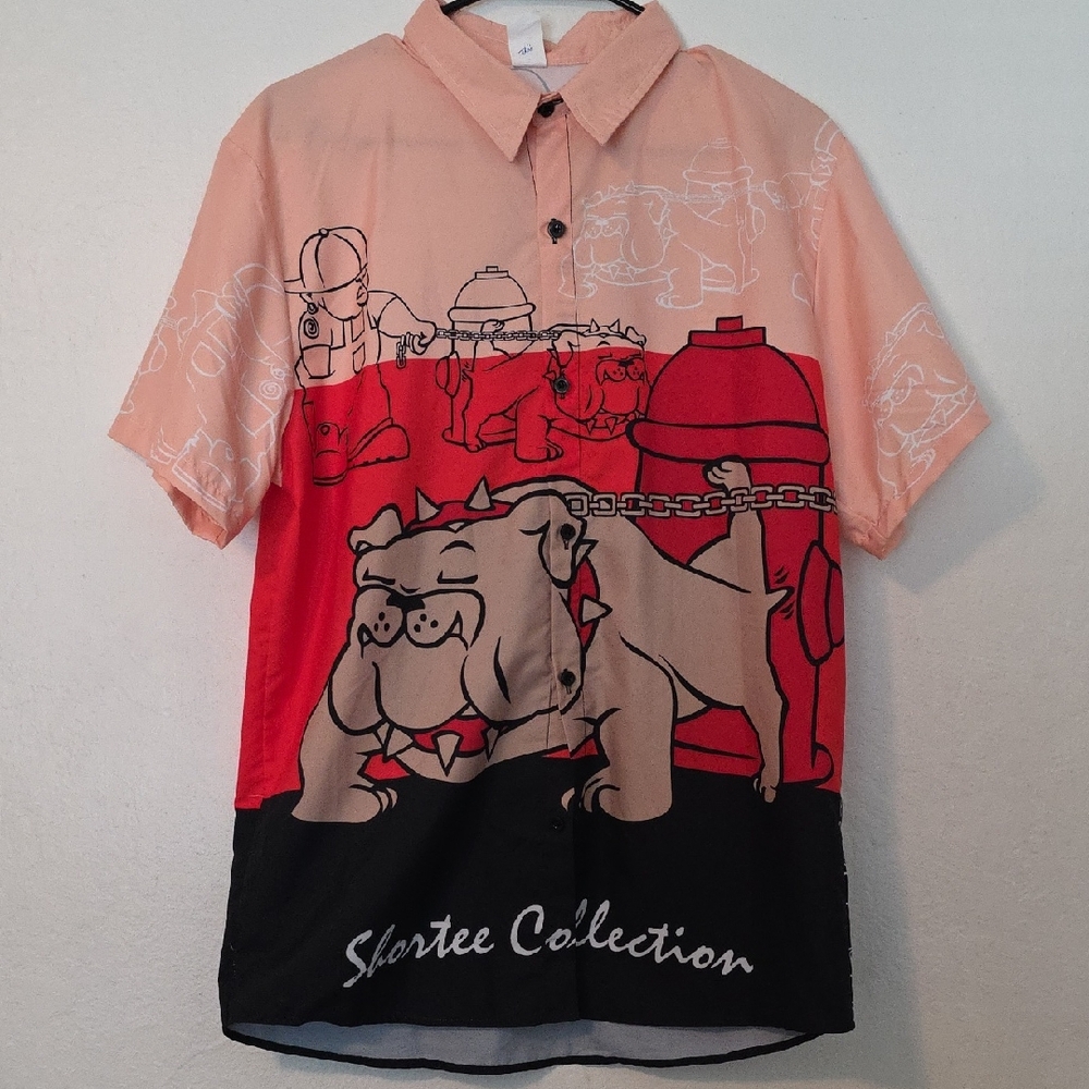 Men's Casual Shirt - Red and Black